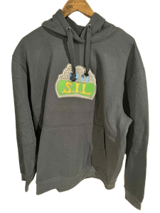 Hovedbilde Hettegenser Bl&aring; Farge Logo